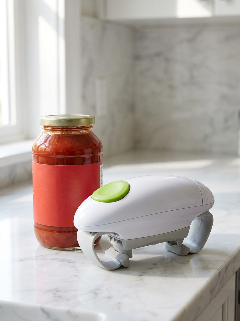 GripEase One-Touch Jar & Can Opener